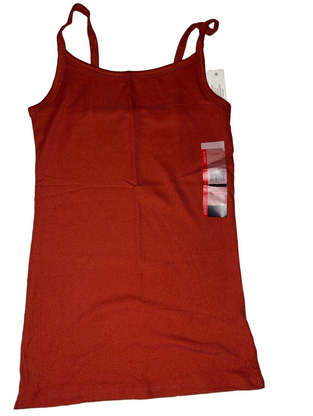 No Boundaries ribbed cami tank top Brick Color Size S
